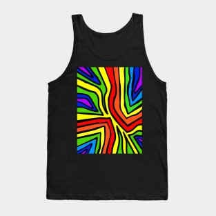 RAINBOW Zebra Stripes Tank Top